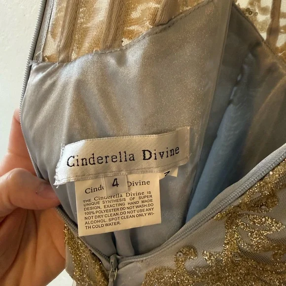 Glitter Print Mermaid Dress by Cinderella Divine J810 - Picture 10 of 14